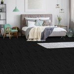 Black Wood-Look Peel and Stick Vinyl Tile 20-Pack