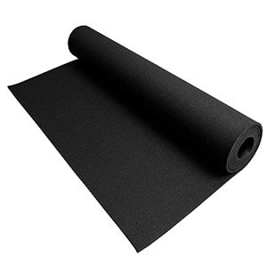 Heavy Duty 3/8" Rubber Flooring Roll - Black