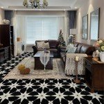 Waterproof Peel and Stick Black Vinyl Floor Tiles
