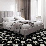 Waterproof Peel and Stick Black Vinyl Floor Tiles
