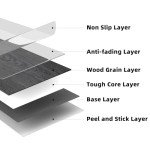 Black Oak Peel and Stick Vinyl Floor Tiles - 36 Pack