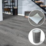 Peel and Stick Smoke Grey Vinyl Plank Tiles