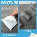 Peel and Stick Smoke Grey Vinyl Plank Tiles