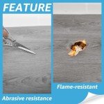 Peel and Stick Smoke Grey Vinyl Plank Tiles