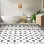 Peel & Stick 8" Black Floor Stickers - 10 Pack