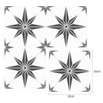 Peel & Stick 8" Black Floor Stickers - 10 Pack