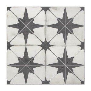Black Star Peel and Stick Vinyl Tile, 9x9