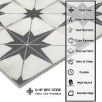 Black Star Peel and Stick Vinyl Tile, 9x9