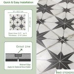 Black Star Peel and Stick Vinyl Tile, 9x9