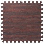 Dark Wood Oak Grain Foam Interlocking Tiles 100 Sq. Ft