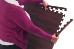 Dark Wood Oak Grain Foam Interlocking Tiles 100 Sq. Ft