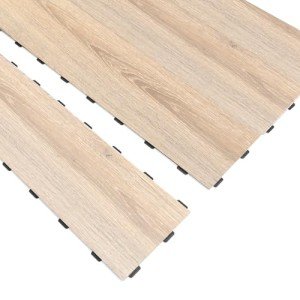 Waterproof Interlocking Luxury Vinyl Flooring Tiles - 18-Pack