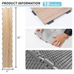 Waterproof Interlocking Luxury Vinyl Flooring Tiles - 18-Pack