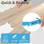 Waterproof Interlocking Luxury Vinyl Flooring Tiles - 18-Pack