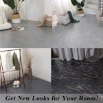 10 Pcs Grey Marble Peel and Stick Floor Tiles