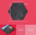 BaseCore HEX Dark Gray Peel & Stick Vinyl Tiles
