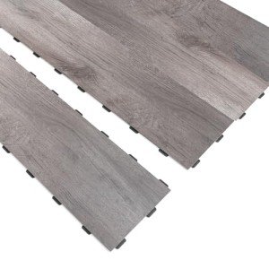 Interlocking Luxury Vinyl Flooring Tiles - 18-Pack
