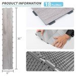 Interlocking Luxury Vinyl Flooring Tiles - 18-Pack