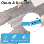 Interlocking Luxury Vinyl Flooring Tiles - 18-Pack