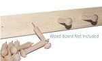 Birch Hardwood Screw-On Shaker Pegs - 25 Pack