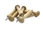 Birch Hardwood Screw-On Shaker Pegs - 25 Pack