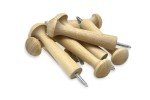 Birch Hardwood Screw-On Shaker Pegs - 25 Pack