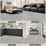 Peel and Stick Waterproof Vinyl Floor Tiles - 34 Pack