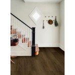 Dark Oak Peel and Stick Floor Planks, 7 Tiles