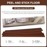 Reddish Brown Peel and Stick Vinyl Floor Tiles