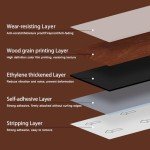Reddish Brown Peel and Stick Vinyl Floor Tiles