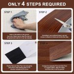 Reddish Brown Peel and Stick Vinyl Floor Tiles