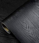 Black Wood Peel and Stick Wallpaper 17.7" x 118