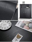 Black Wood Peel and Stick Wallpaper 17.7" x 118