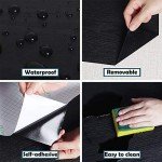 Black Wood Peel and Stick Wallpaper 17.7" x 118