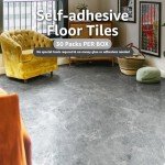 Peel and Stick Marble Floor Tiles 30-Pack
