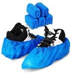 100 Pack Waterproof Disposable Shoe Covers - Green