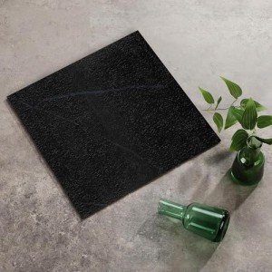 Black Peel and Stick Vinyl Floor Tiles - 20-Pack