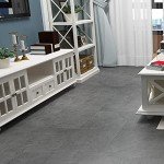 16-Pack Grey Slate Peel and Stick Floor Tiles