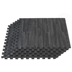 Wood Grain Foam Floor Mats - 24 Sq Ft