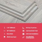 Luxurious Interlocking Vinyl Flooring Tiles - Antique Gray