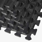 Wood Grain Foam Floor Mats - 24 Sq Ft
