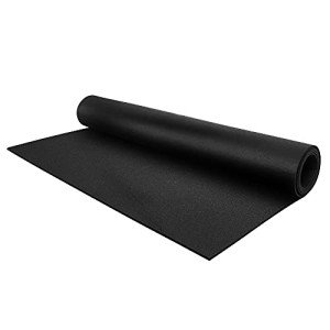 Tough Rubber Flooring Roll - 4’x10’ Black Mat