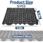12 Pack Non-Slip Interlocking Drainage Floor Tiles