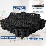 12 Pack Non-Slip Interlocking Drainage Floor Tiles