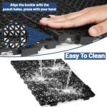 12 Pack Non-Slip Interlocking Drainage Floor Tiles
