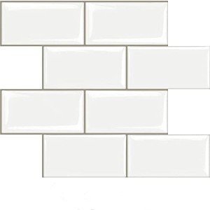 Peel and Stick Subway Tile Backsplash – White