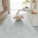 Misty Grey Marble Peel and Stick Floor Tiles 12-Pack