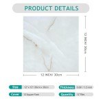 Misty Grey Marble Peel and Stick Floor Tiles 12-Pack