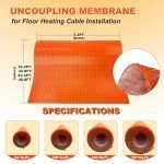 MAXKOSKO Heated Floor Underlayment Mat, Waterproof 161 Sq. Ft