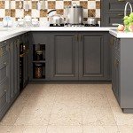 Livelynine Peel and Stick Waterproof Vinyl Tiles 4-Pack